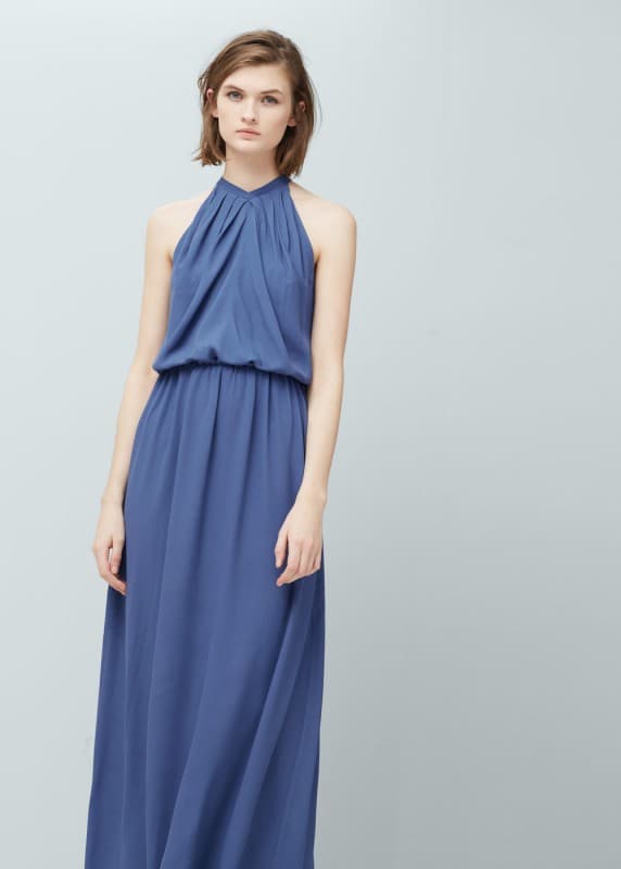 Γυναικείο φόρεμα μακρύ σε μπλε χρώμα 50% @Mango