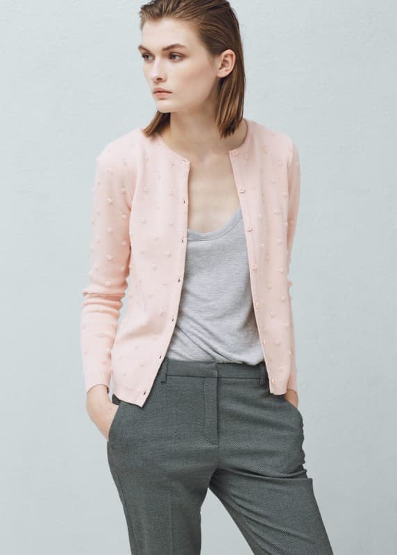 Γυναικεία ζακέτα σε ροζ χρώμα 50% @Mango