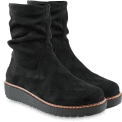 Μαύρα φλατ σουέντ μποτάκια 35% @IzyShoes
