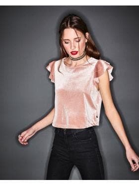 Γυναικείο crop top με βολάν 50% από @Funky Buddha