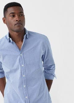 Αντρικό πουκάμισο slim-fit καρό με 50% από @Mango