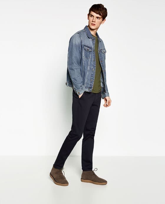 Αντρικό παντελόνι chino σε μπλε χρώμα 19,99€ από @Zara