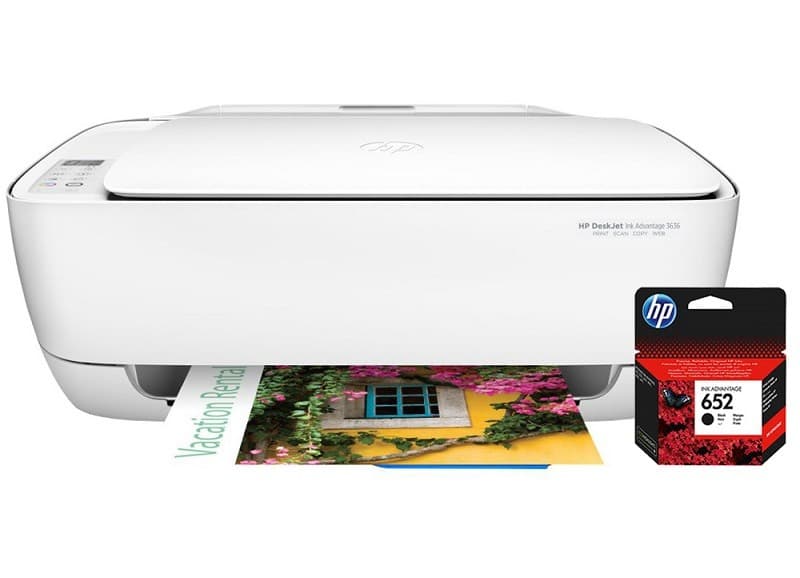 HP Deskjet Ink Advantage 3636 Πολυμηχάνημα Wi-Fi &amp; Δώρο μαύρο HP μελάνι 59€ από Public