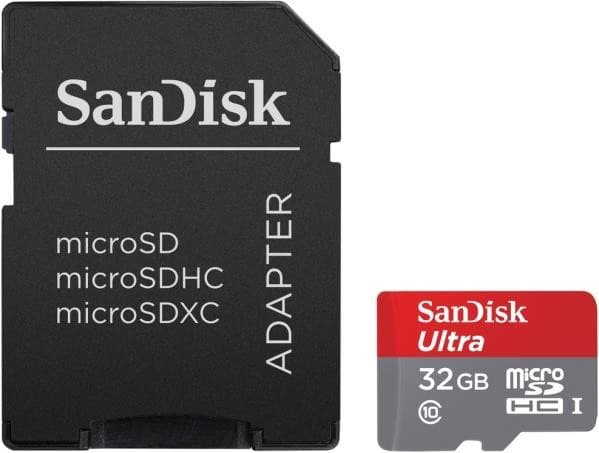 Sandisk Ultra microSDHC 32GB Class 10 + adapter 13,90€ στο e-shop