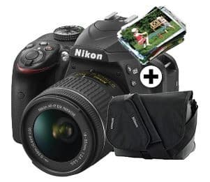 Nikon D3400 AF-P 18-55mm f3.5-5.6G Black Kit + τσάντα μεταφοράς Nikon + 150 εκτυπώσεις φωτογραφιών 399€ στα Mediamarkt