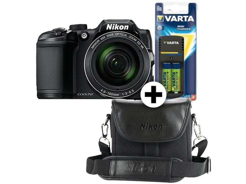Nikon Coolpix B500 Μαζί με δερμάτινη θήκη Nikon + Φορτιστή Varta 179€ από Media Markt
