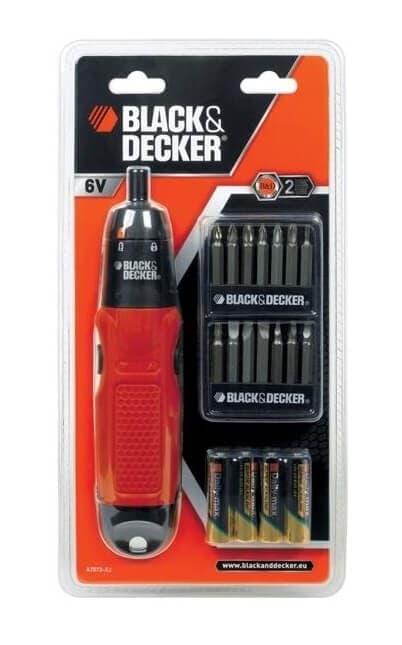 Black &amp; Decker A7073 σετ Κατσαβίδι Μπαταρίας 6V + Εξαρτήματα 7,99€ στο e-shop