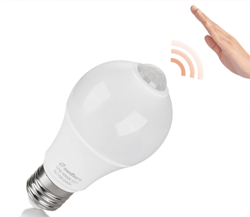 zanflare QP6012SA Infrared Motion Sensor Light Bulb 6000K - WHITE @ Gearbest