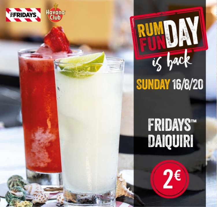 TGI με DAIQUIRIS στα 2E στις 16/8