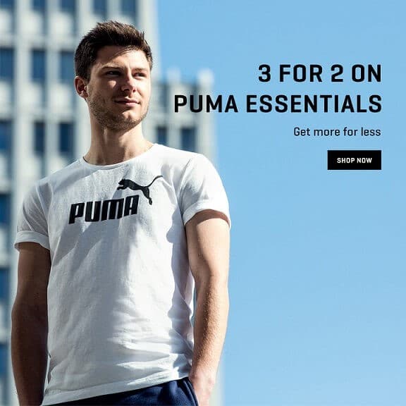 2+1 δώρο στη συλλογή Essentials από την Puma