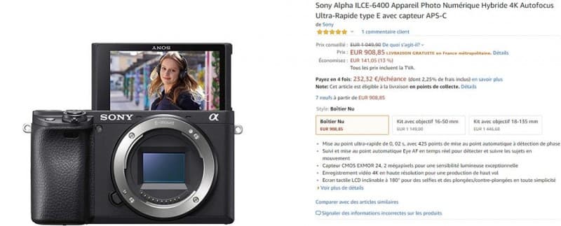 Sony α6400 body