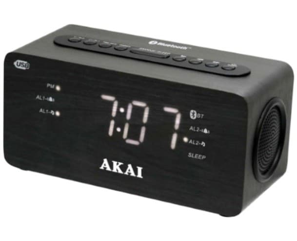 Akai ACR-2993 Ψηφιακό Ξυπνητήρι/Ράδιο με Bluetooth και USB φόρτισης 20.99€ στο e-shop