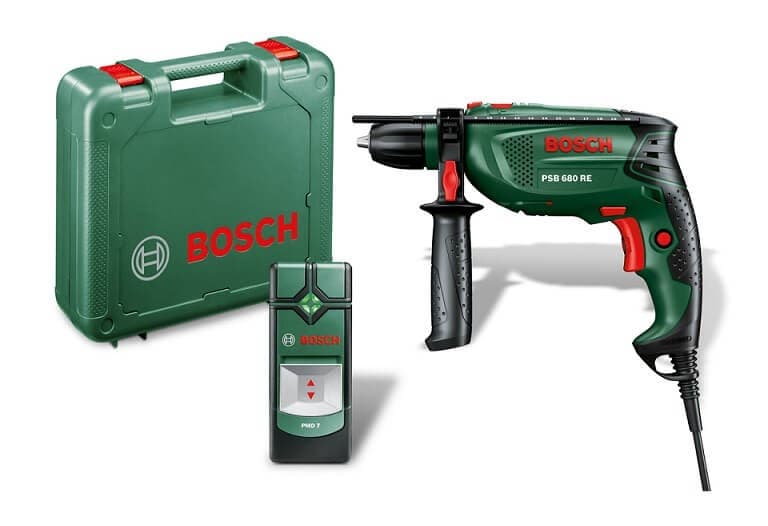 Κρουστικό δράπανο Bosch PSB 680 RE, με κασετίνα και ανιχνευτή μετάλλου Bosch PMD7 79,90€ από Praktiker