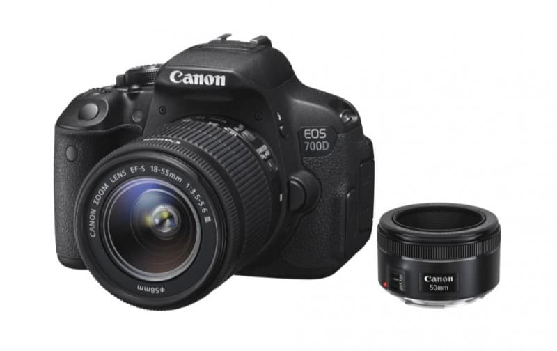 Canon EOS 700D + Kit 18-55mm + 50mm f1.8 479€ - Media Markt