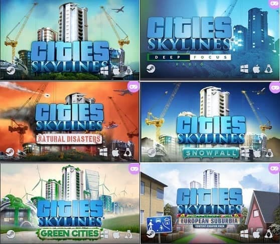 Cities: Skylines Bundle (PC - Steam) από 1€ @ Humble Bundle