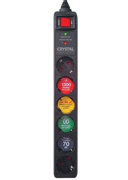 Crystal Audio CP6-1300-70B Πολύπριζο Ασφαλείας 12,90€ στον Κωτσόβολο
