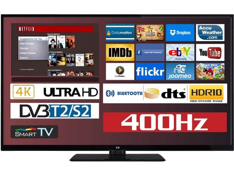F&amp;U FL2D4305UH 43" 4K Smart 299€ και F&amp;U FL2D5504UH 55" 4K Smart 399€ από Media Markt
