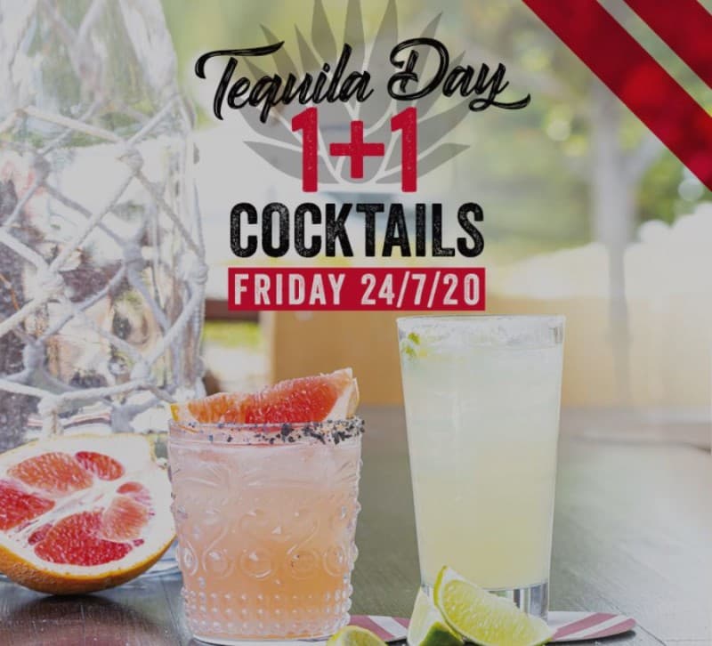 Αύριο 24/7  Τequila Day με 1+1 Tequila Cocktails @ TGI FRIDAYS