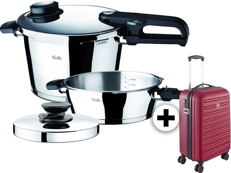 Σετ χύτρες ταχύτηατας Fissler Quatro Coronal / Intensa μαζί με Βαλίτσα Delsey 399€ / 439€ στα mediamarkt.gr