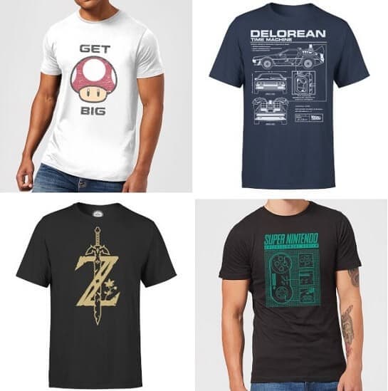 2 x Geek T-Shirts με θέμα από video games/ταινίες 20€ @ Zavvi