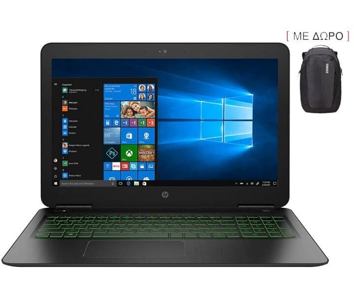 HP Pavilion 15-dp0001nv (15.6" FHD IPS/ i5 8300H/ 8GB/ 128GB + 1TB/ GTX 1060 3GB) + Thule backpack 819€ - Πλαίσιο