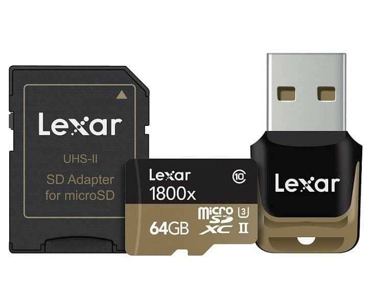 Lexar Professional 64GB microSDXC U3 1800x (270MB/s) 50€ - allsmart.gr