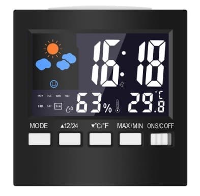 Loskii DC-001 Θερμόμετρο-Υγρασιόμετρο-Ρολόι 3,63€ στο Banggood