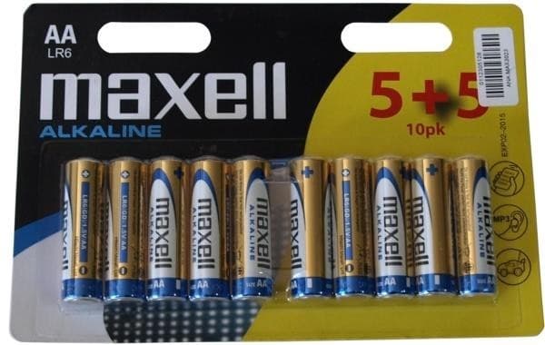 Μπαταρίες Maxell Alkaline AA 10τμχ. 2,58€ στο e-shop