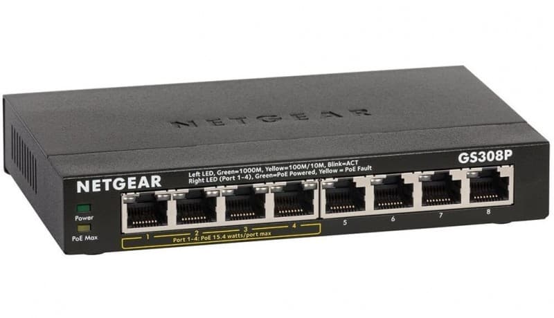 Netgear GS308P Switch 8 ports (4 PoE) 72,50€ @ amazon.fr