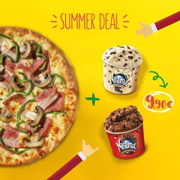 Pizza Fan με 10 τεμάχια και 2 παγωτά Nirvana 9.90€