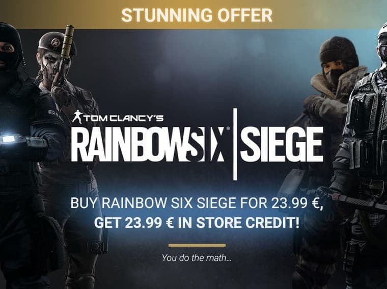 Rainbow Six Siege (PC - Download) 23,99€ και πίστωση του ίδιου ποσού σε credit @ Ubisoft