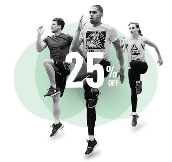 Εκπτωση 25% στη Reebok