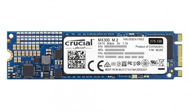 Crucial 275 GB MX300 M.2 SSD 76,22€ (Προπαραγγελία) @ amazon.fr