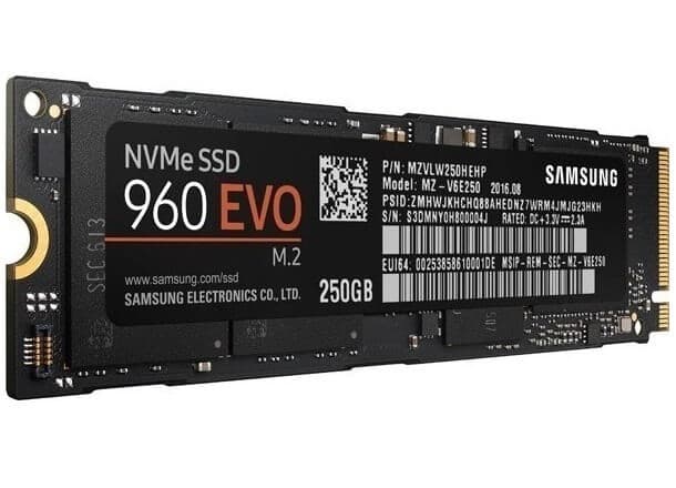 Samsung 960 Evo NVMe M.2 250GB 84,15€ @ amazon.de