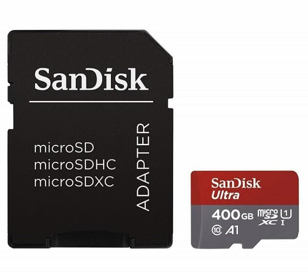Sandisk 400GB Ultra microSDXC Κάρτα μνήμης 51,12€ @ amazon.de