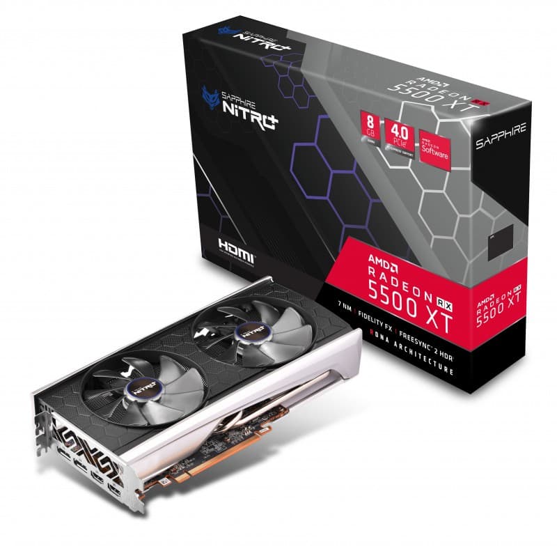 [Καρτα Γραφικων] Sapphire Radeon RX 5500 XT 8GB Nitro+ Special Edition + 2 PC Game @ amazon.es