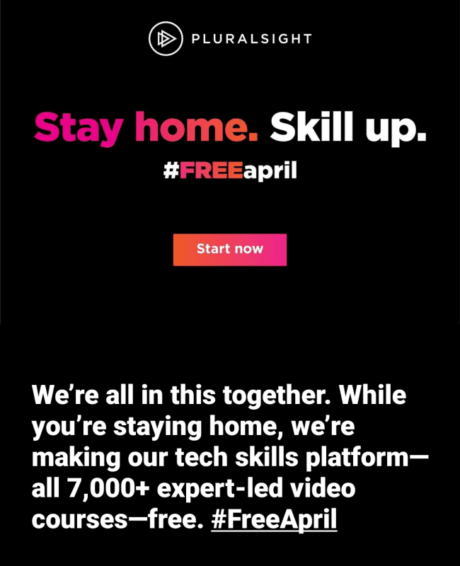 Pluralsight Free Month - O κατάλογος των online courses δωρεάν για τον Απρίλιο