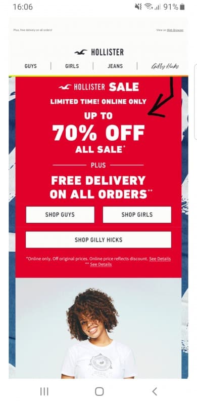 Hollister εως 70%