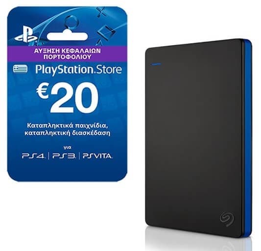 Seagate Game Drive PS4 1TB HDD + 20€ Sony PlayStation Live Card 59,90€ - Κωτσόβολος