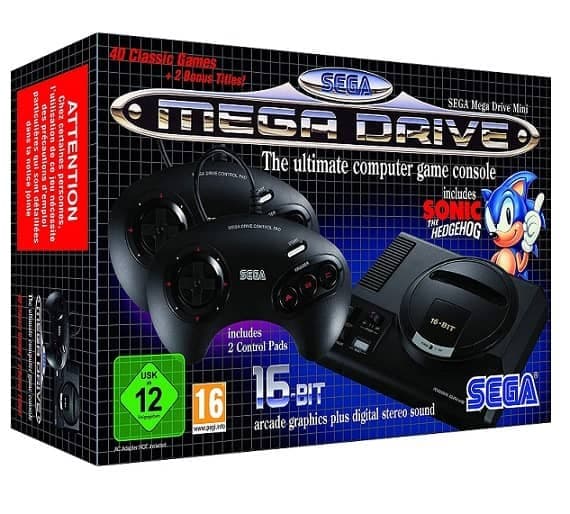 Sega Mega Drive Mini Console 63.36€ -- Amazon