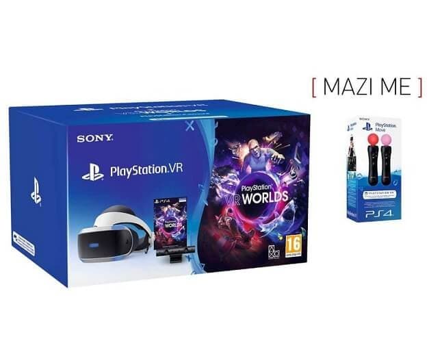 Sony PSVR Headset + Camera v2 + VR Worlds + Twin Pack -ΠΛΑΙΣΙΟ