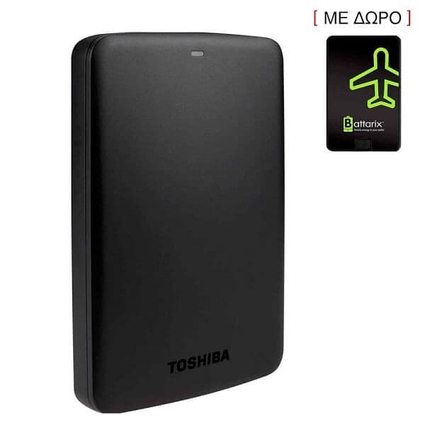 Toshiba Canvio Basics 1TB Eξ. Δίσκος + Battarix powerbank 1 χρήσης 49,90€ στο Πλαίσιο με δωρεάν αποστολή