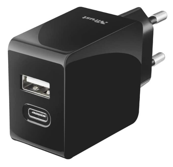 Φορτιστής Trust 21589 (USB 2.4A + USB-C 3A) 7,49€ - play247.gr