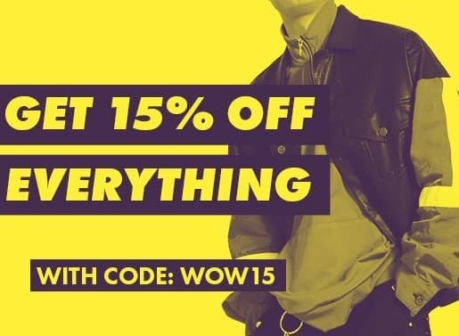 Επιπλέον -15% σε όλες τις παραγγελίες στο ASOS