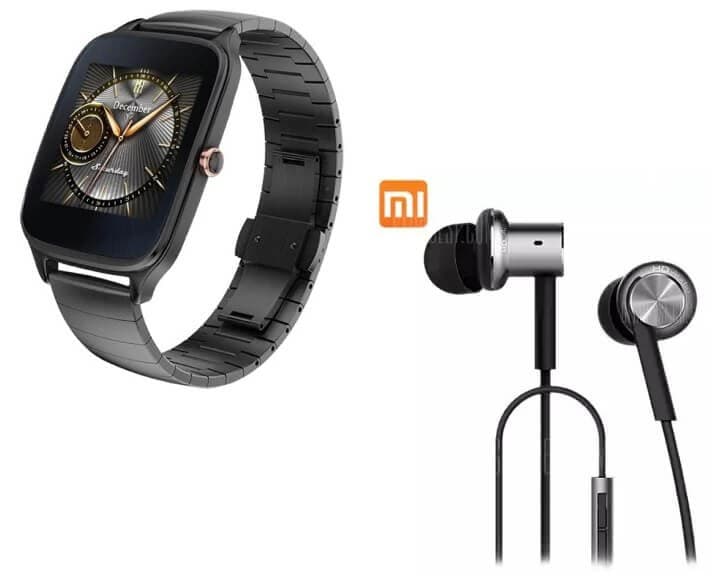 Asus ZenWatch 2 + Xiaomi Mi IV Hybrid Dual Drivers ακουστικά 93,43€ μαζί με EU Express αποστολή στη Gearbest