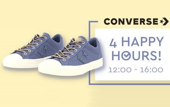 Extra έκπτωση 30% σε επιλεγμένους κωδικούς Converse στα Factory Outlet