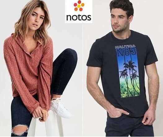 Έκπτωση 50% σε 50 μάρκες σε ρούχα, παπούτσια &amp; αξεσουάρ στα notos