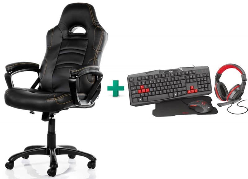 Gaming Chair Arozzi Enzo &amp; Trust Ziva Gaming Bundle 140€ - Public