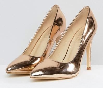 Γυναικείες γόβες ροζ gold 12.16€ @Asos
