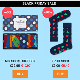 Happy Socks Black Friday pre-sale 40% έκπτωση και δωρεάν τα μεταφορικά